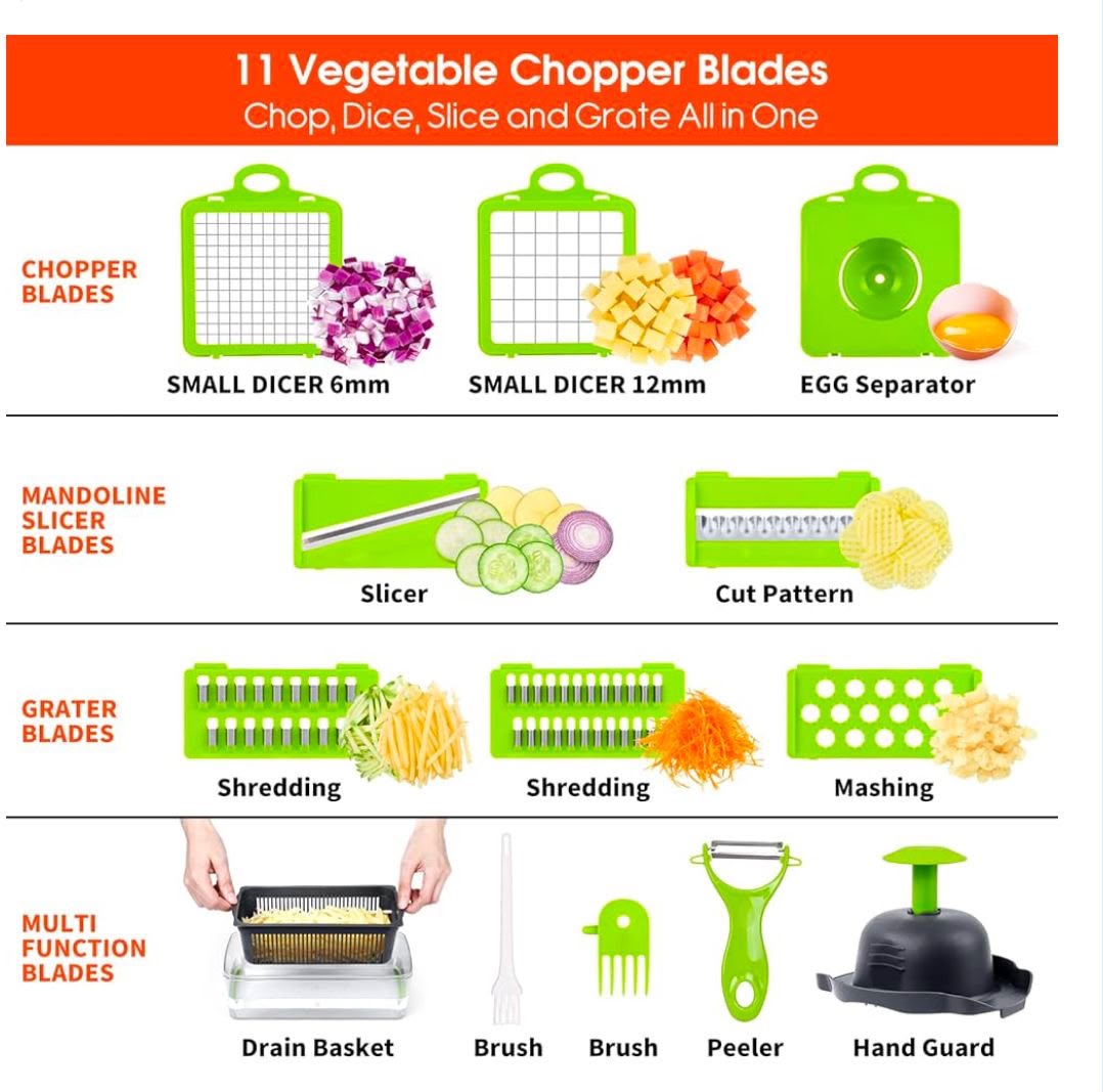 16-in-1 Multifunctional Vegetable Cutter & Slicer