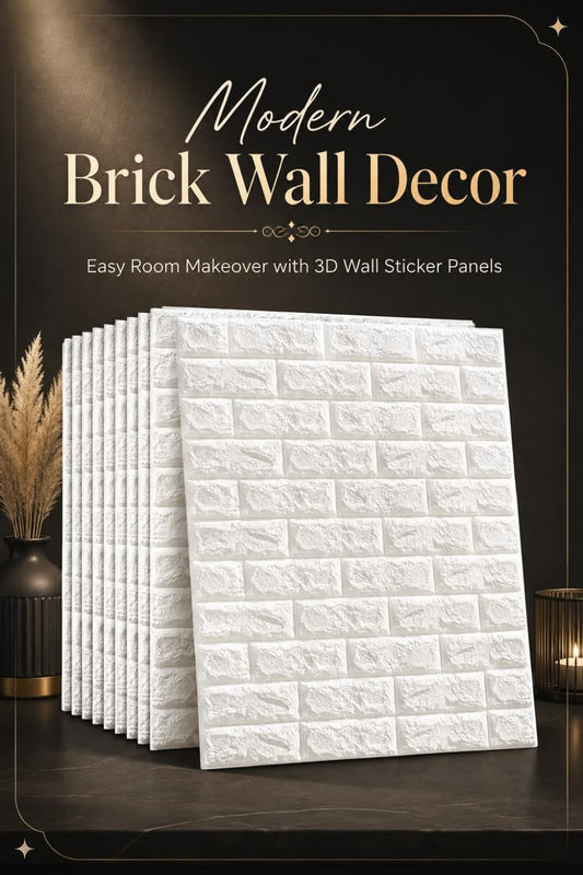 3D White Brick Wall Stickers Pic 2